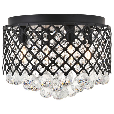 Living District Tully 4 Light Matte Black Flush Mount LD5010F13MB